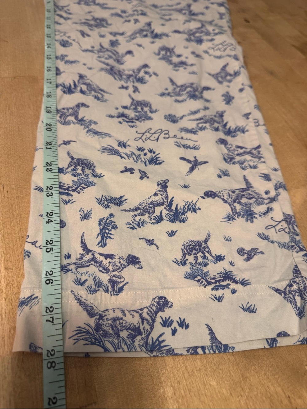 L.L. Bean Blue Toile retriever dog and duck Print Women's Pajama Pants large P - Picture 7 of 7